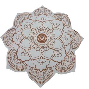 𝅺VIX Paula Hermanny  lotus flower beach towel blue and brown